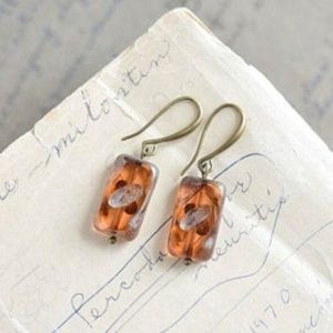 Amber Brown Neo Vintage Earrings